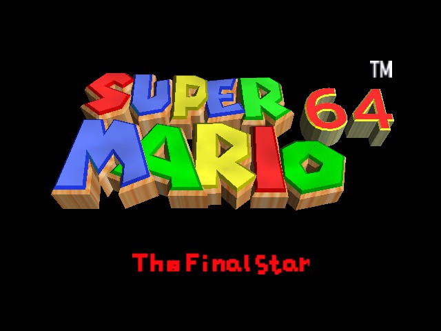 Super Mario 64 - The Final Star Title Screen